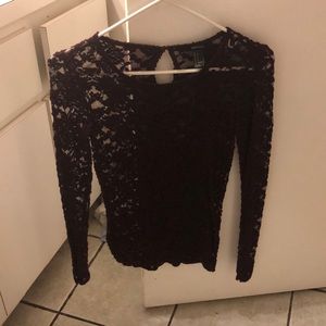 Maroon long sleeved top